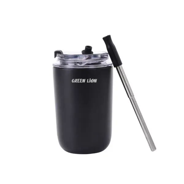 GREEN LION VACUUM TRAVEL MUG LITE | BLACK | 280ML